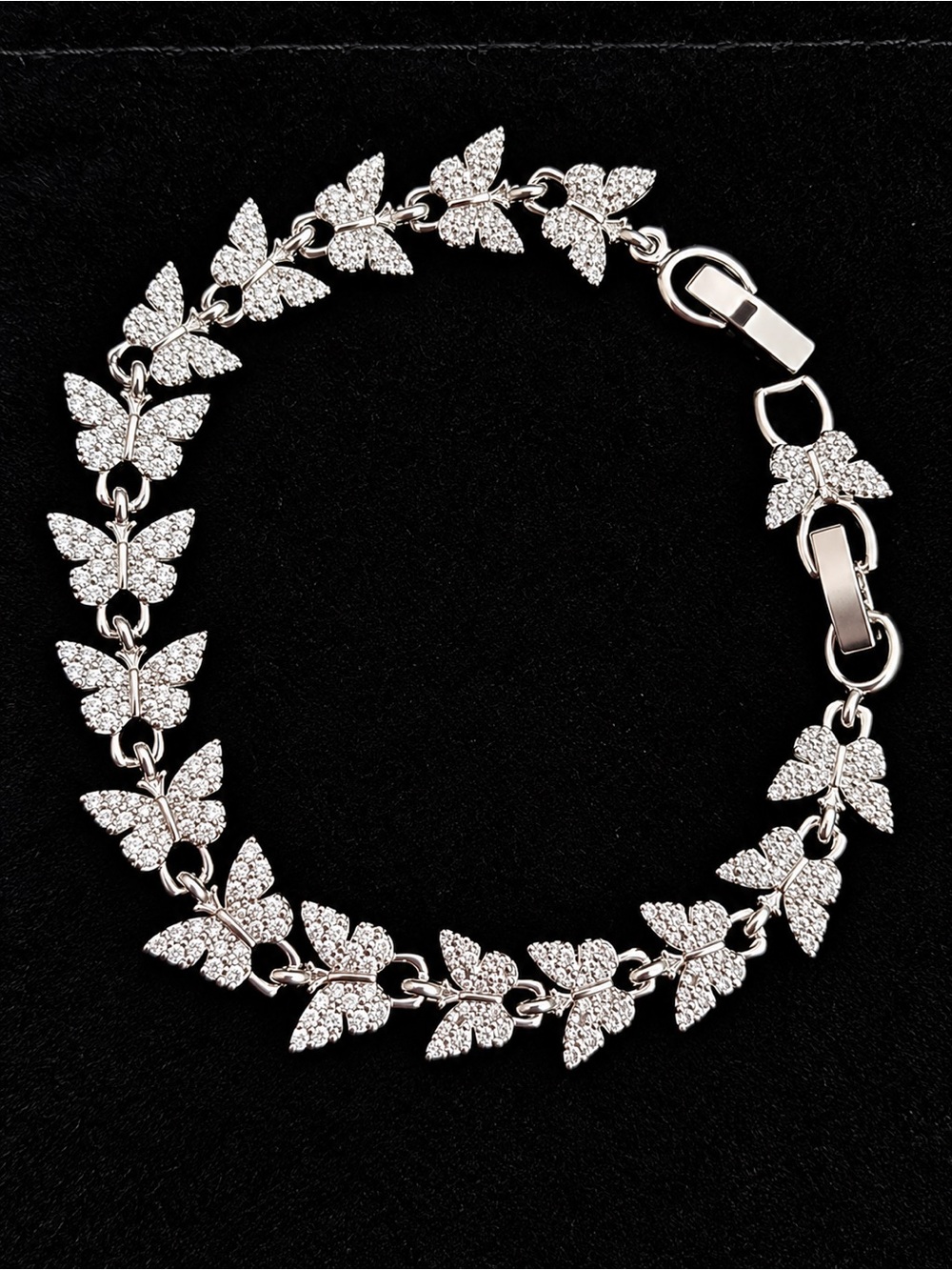 Silver Butterfly Link Bracelet - Women Jewelry